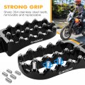 Nicecnc Black Horizontal Angle Flat Footpegs Rally Style Wide Compatible With Ktm 390 Adventure 2020 2021 2022 2023 6061