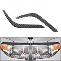 Lirun Carbon Fiber Headlight Eyebrow Eyelid Cover Headlamp Trim Stickers Decoration Left Right For Toyota Tundra 2014-2021