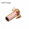Uxcell M6x20mm T-nuts 4 Pronged Tee Nut Carbon Steel Threaded Inserts For Wood 48pcs