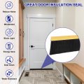 Uxcell Door Brush Bottom Sweep H-shape Aluminum Alloy Base With 3 5-inch Pp For Home Industrial 35-inch L Golden