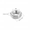 Uxcell Hex Nuts M8x1 25mm Metric Coarse Thread Hexagon Nut Carbon Steel Pack Of 20 Silver Tone