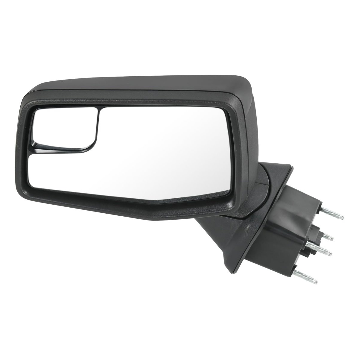 Left Driver Side Mirror For 2019-2024 Chevy Silverado 1500 Black Heated Power Glass Manual Folding Convex Blind Spot Replace