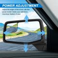 Left Driver Side Mirror For 2019-2024 Chevy Silverado 1500 Black Heated Power Glass Manual Folding Convex Blind Spot Replace
