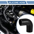1 Set 54mm 2 13 Id 100mm 3 94 Length 90 Degrees Black Car Silicone Hose Coolant With Clamps Universal