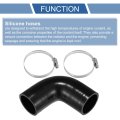 1 Set 54mm 2 13 Id 100mm 3 94 Length 90 Degrees Black Car Silicone Hose Coolant With Clamps Universal