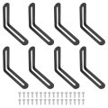 8 Pcs Adjustable Right Angle Brackets Slotted L-shape Corner 3 1 X0 7 X3 90 Degree Steel L Bracket Support For Shelves Wood 
