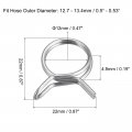 Uxcell Double Wire Spring Hose Clamp 50pcs 304 Stainless Steel 12mm Inner Dia Fit 12 7mm-13 4mm Od Fuel Line Silicone Tube