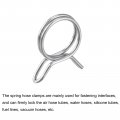 Uxcell Double Wire Spring Hose Clamp 50pcs 304 Stainless Steel 12mm Inner Dia Fit 12 7mm-13 4mm Od Fuel Line Silicone Tube