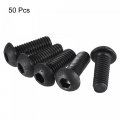 Uxcell M6x16mm Hex Socket Button Head Cap Bolts Screws Alloy Steel 50pcs
