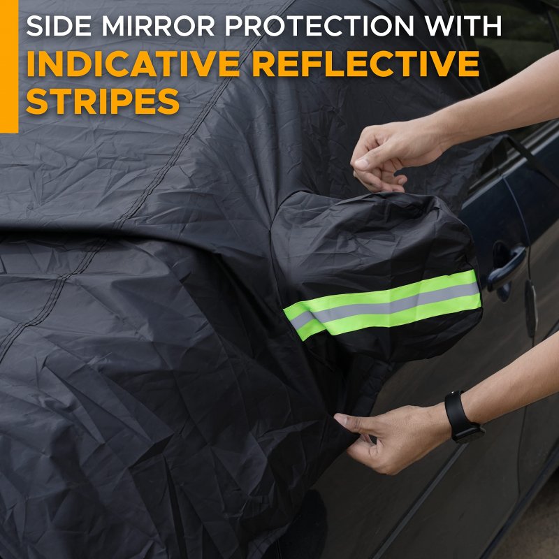 Windshield Snow Cover With Side Mirror Universal Fit Frost Protector For Cars Sedans And Suvs Waterproof All Weather Protection