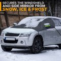 Windshield Snow Cover With Side Mirror Universal Fit Frost Protector For Cars Sedans And Suvs Waterproof All Weather Protection