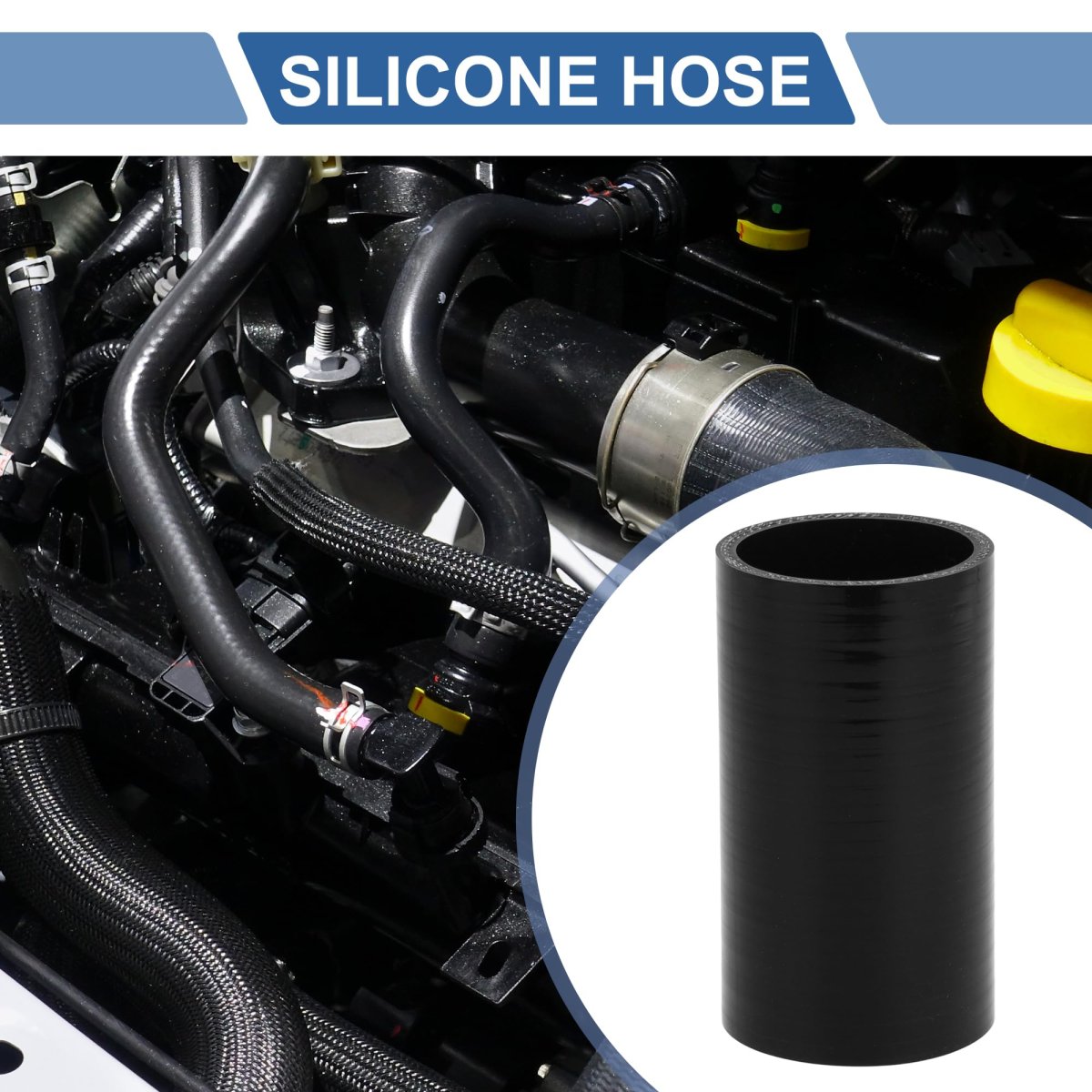 1 Pcs Straight Coupler Silicone Hose 48mm 89 Id 100mm 3 94 Length 0 Degree Car Coolant 3-ply 4mm Thickness Air Intake Turbo