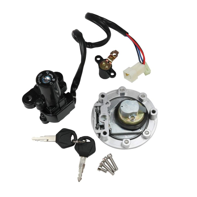 Fuel Gas Cap Ignition Switch And Seat Lock Replacement With Key Set For Yamaha Yzf R1 2007-2011 R6 2004 2006-2011 R6s 2006-2009