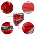 Wflnhb Set Of 2 Passenger And Driver Side Tail Lights Replacement For 2009-2014 Ford F150 Rear Brake Lamps Left Right Red Lens