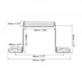 Uxcell U Shaped Connector Bracket 38 X 42mm 304 Stainless Steel For Door Closed Bar Holder Strut Channel 6pcs