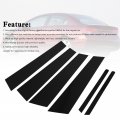 Topteng 6pcs Car Window Pillar Posts Cover Trim Fit For Honda Civic 2006-2011
