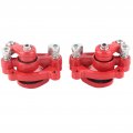 2pcs Brake Caliper Metal Red Front And Rear Replacement For 47cc 49cc 2stroke Pocket Bike Mini Dirt 