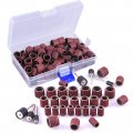 Austor 192 Pcs Sanding Drum Kit With Free Box Including 180 Sander Nail Band Sleeves And 12 Mandrels 