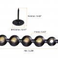 Uxcell 5pcs Upholstery Tacks Strips 1meter Glossy Decorative Nail Trims For Sofa Headboard Chair Furniture With Nails 11mm