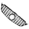 Front Upper Hood Bumper Grille For Mercedes-benz C250 2013-2016 Kidney Grill Black 