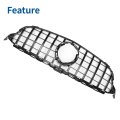 Front Upper Hood Bumper Grille For Mercedes-benz C250 2013-2016 Kidney Grill Black