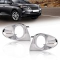 G-plus Fog Light Lamp Bezel Compatible With 2013-2015 Rx350 Rx450h Base Model Trim Left Driver Right Passenger Side 814810e110