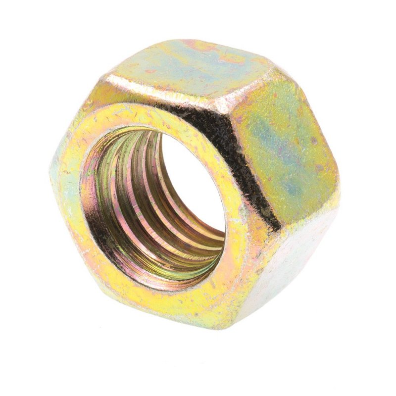 Finished Hex Nuts Grade 8 1 2 In 13 Yellow Zinc Plated 25 Pack Model