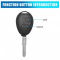 Uxcell 2 Button Uncut Key Fob Remote Case Shell Replacement For Land Rover Discovery 1999 2000 2001 2002 2003 2004