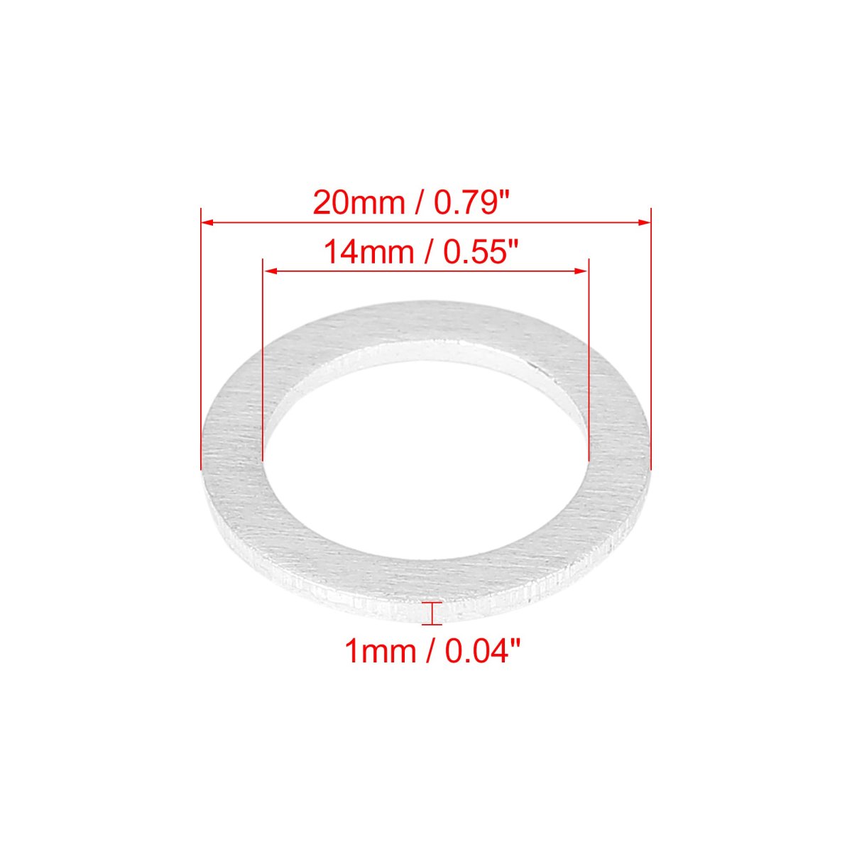 5pcs M14 Silver Tone Oil Drain Plug Gaskets For Hyundai Replace Part Number 21513-23001