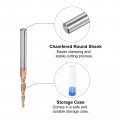 Uxcell Tapered Ball Nose End Mill Tisin Coated Solid Carbide 2 Flute Spiral Milling Cutter 0 75mm Radius 1 5mm Diameter 4mm