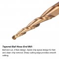 Uxcell Tapered Ball Nose End Mill Tisin Coated Solid Carbide 2 Flute Spiral Milling Cutter 0 75mm Radius 1 5mm Diameter 4mm