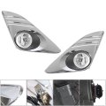 2-pack Fog Light Assembly Chrome Cover Switch Wiring Bulb Kit Replacement For Camry 2012-2014