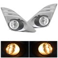 2-pack Fog Light Assembly Chrome Cover Switch Wiring Bulb Kit Replacement For Camry 2012-2014