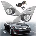 2-pack Fog Light Assembly Chrome Cover Switch Wiring Bulb Kit Replacement For Camry 2012-2014 