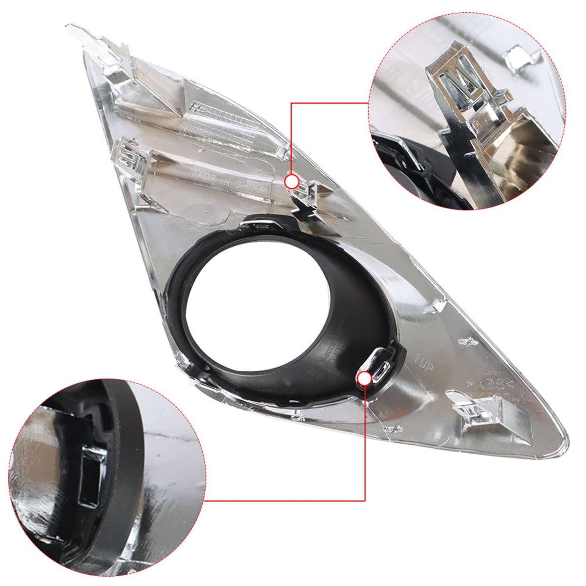 2-pack Fog Light Assembly Chrome Cover Switch Wiring Bulb Kit Replacement For Camry 2012-2014
