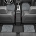 Motor Trend Grand Prix Tire Tread Rubber Car Floor Mats For Autos Suv Truck Van All-weather Waterproof Protection Front Rear 