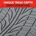 Motor Trend Grand Prix Tire Tread Rubber Car Floor Mats For Autos Suv Truck Van All-weather Waterproof Protection Front Rear