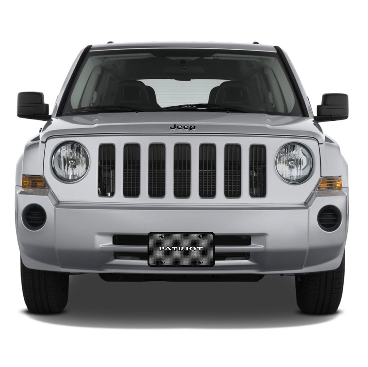 Jeep Patriot Front Mesh Grill Graphic Aluminum Metal License Plate 12 In X 6 Universal Fit Black Ggl01