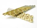 Hss Titanium Coated Twist Drill Bits 9 32 In X 4 25 10 Pieces 135 Degrees Tip For Metal Wood And Plastic Jobber Length Df20015 