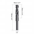Uxcell 18mm Reduced Shank Drill Bit Hss 6542 Black Oxide With 1 2 Inch Straight