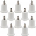 Torchstar Lot Of 10 E12 E26 E27 Adapter Candelabra Screw E12 To Medium E26 Socket Enlarger Converter 