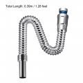 Uxcell Bathroom Sink Drain Hose Pvc Steel Wires Expanded Tube Pipe Corrugated Extension 0 39m 1 28ft