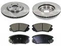 Front Ceramic Brake Pad And Rotor Kit Compatible With 2010-2017 Chevy Equinox 