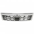 Hecasa Grille Assembly Compatible With 2011-2013 Subaru Forester Bumper Grill Silvery Black Replacement For 91121sc040