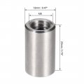Uxcell M8 Round Connector Nuts 304 Stainless Steel Coupling Nut 20mm 0 78inch Length Pack Of 10