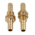 5 Pcs 8mm Brass Hose Barb Fitting Connector For Joiner Air Water Fuel Pipe