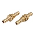 5 Pcs 8mm Brass Hose Barb Fitting Connector For Joiner Air Water Fuel Pipe