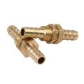 5 Pcs 8mm Brass Hose Barb Fitting Connector For Joiner Air Water Fuel Pipe