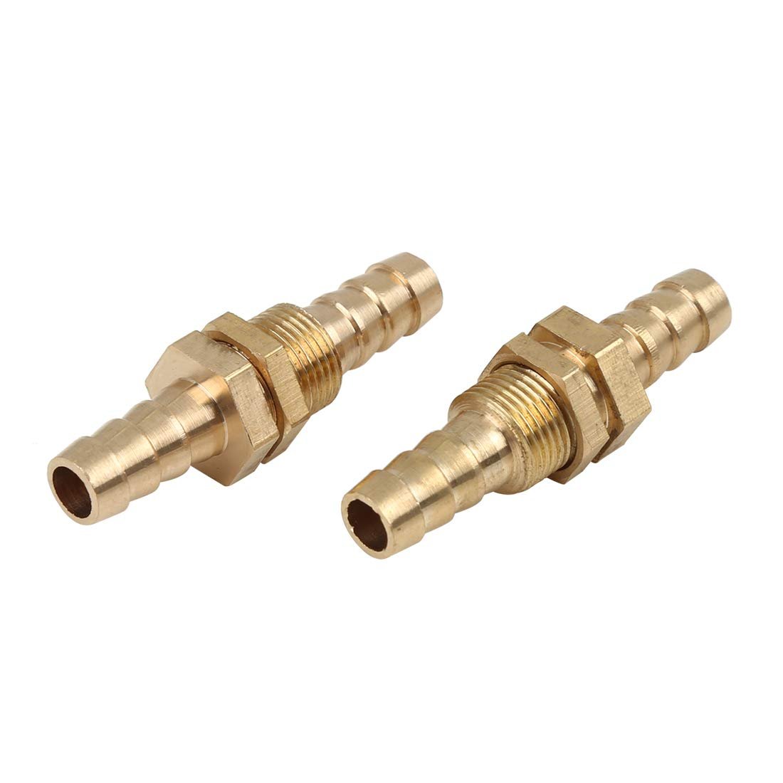 5 Pcs 8mm Brass Hose Barb Fitting Connector For Joiner Air Water Fuel Pipe