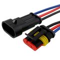 Onmi 3 Pin Way Car Auto Waterproof Electrical Connector Plug With Wire Awg Marine Pack Of 5